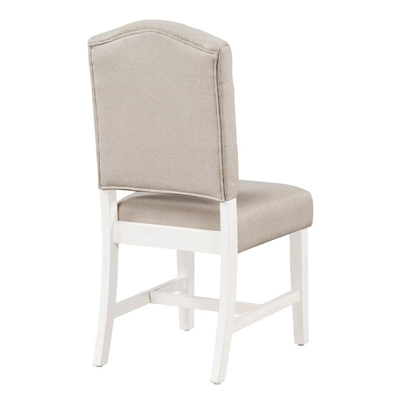 Vintage Style Dining Chair Set, Button Tufted Chairs with Upholstered Seats, for Dining Rooms, Espresso, 4-Piece Set