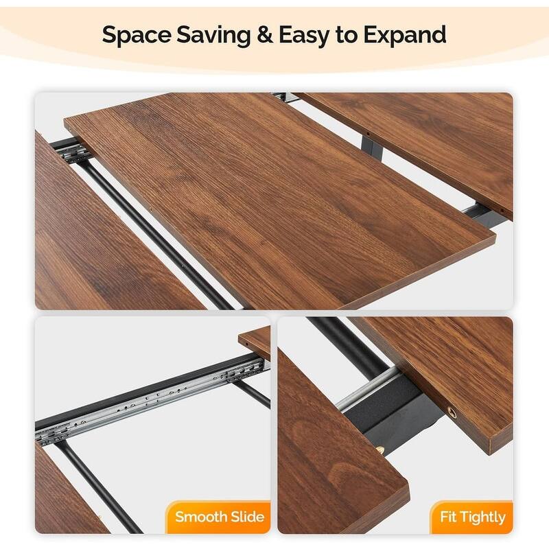 3 - Piece Expandable Dining Set,One Table With Two Benches