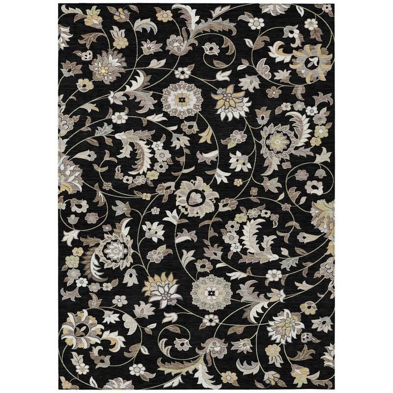 Machine Washable Indoor/ Outdoor Traditional Chantille Rug