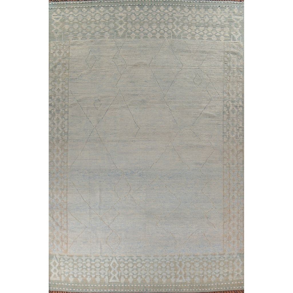 Moroccan Oriental Large Area Rug Handmade Wool Carpet - 12'2" x 16'1"