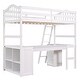 preview thumbnail 12 of 45, Elegant Design Twin Size Loft Bed with Drawers, Cabinet, Shelves & Desk