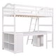 preview thumbnail 12 of 45, Twin Size Loft Bed with Desk, Storage Drawers, and Shelves, Solid Pine Wood Frame