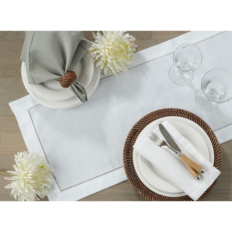 Table Runner With Hemstitched Border Design