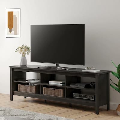 Farmhouse Wood TV Stand for 75 inch TV Entertainment Center - 73 inches