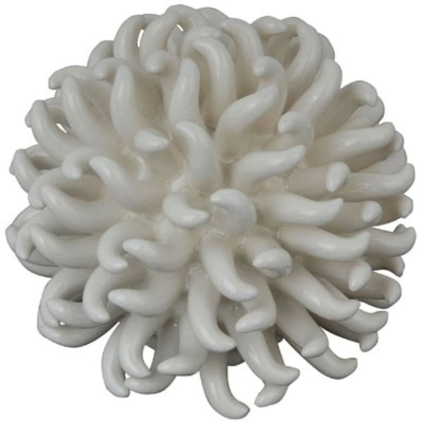 5.75" White Ceramic Coral Accent Piece Decor - N/A