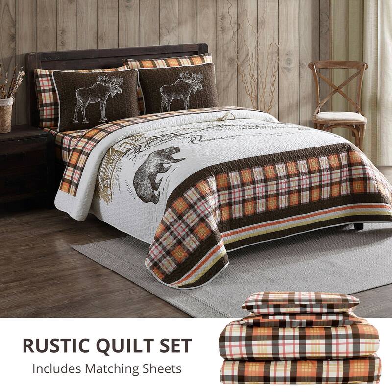 Rustic Mountain Quilt Bed in a Bag Set Twin Bed Bath & Beyond 33535252