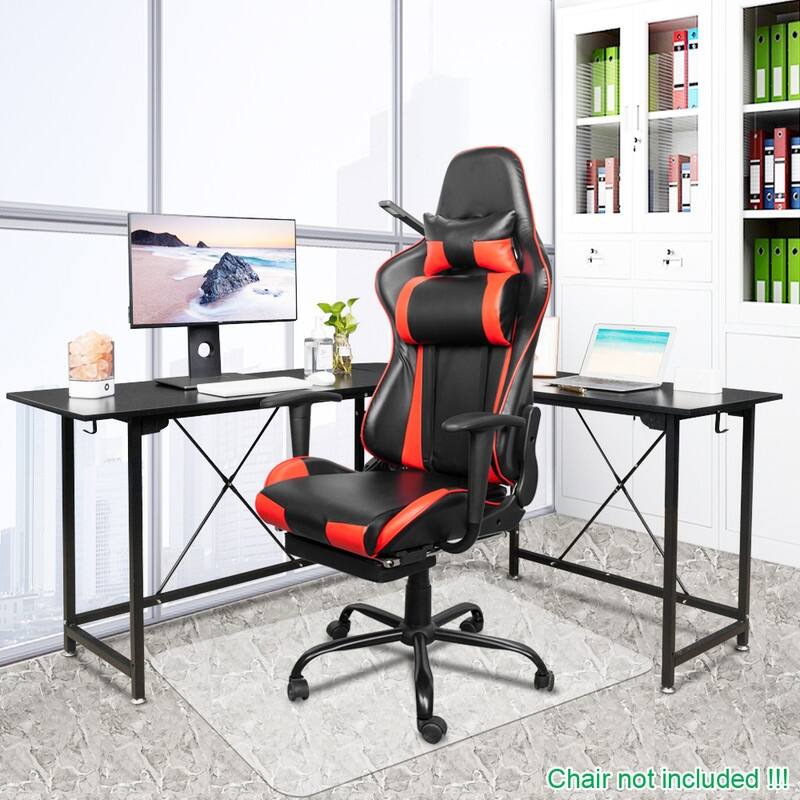 PVC Chair Floor Mat Home Office Protector For Hard Wood Floors mat - (120 x 90 x 0.2)cm