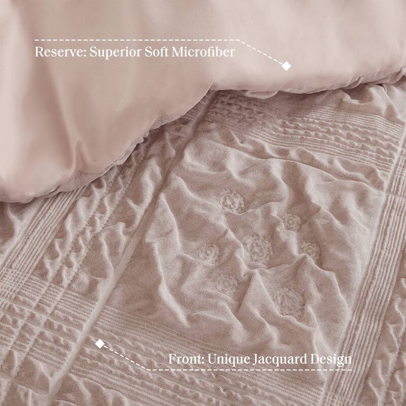 Madison Park Mona 5 Piece Sculpted jacquard comforter set