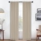 preview thumbnail 32 of 198, Superior Solid Machine Washable Room Darkening Curtains with Back Tabs, Set of 2 26" x 84" - Ivory