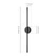 preview thumbnail 68 of 119, 1-Light Black/ Gold/ Nickel Modern Long Linear Strip Wall Sconce Dimmable LED Bathroom Vanity Light