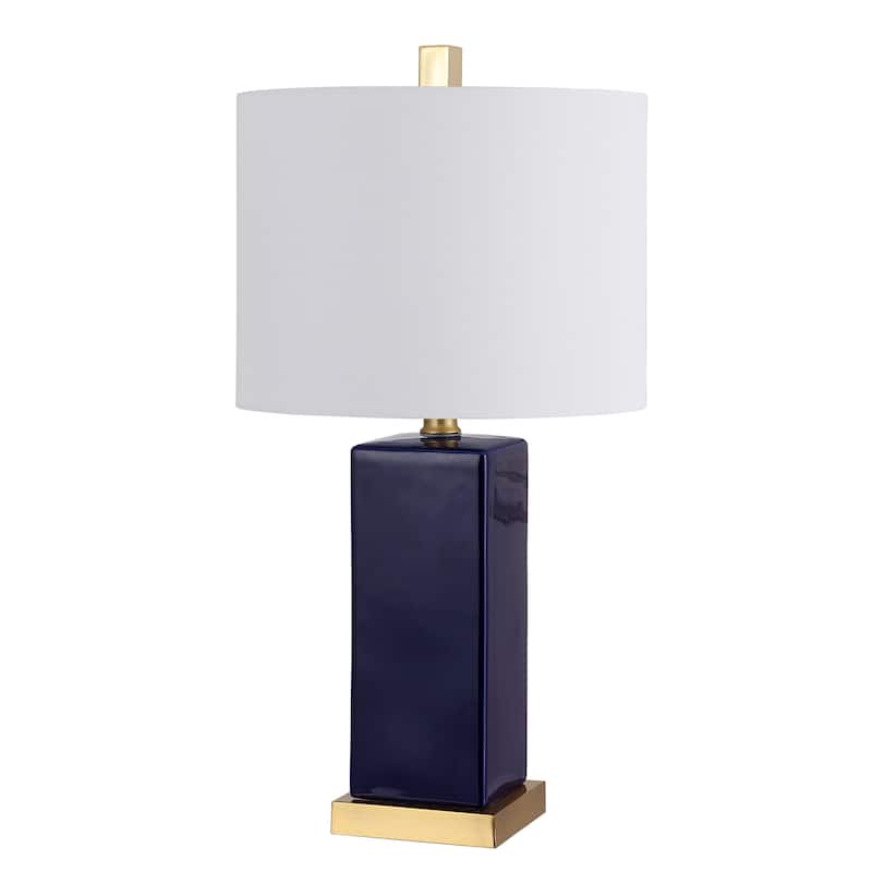 SAFAVIEH Lighting Leonoor 22-inch Ceramic Table Lamp - 12" x 12" x 22" - 12Wx12Dx23H
