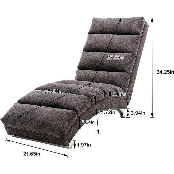 Modern Massage Linen Chaise Lounge Indoor Chair Long Lounger Bed Bath