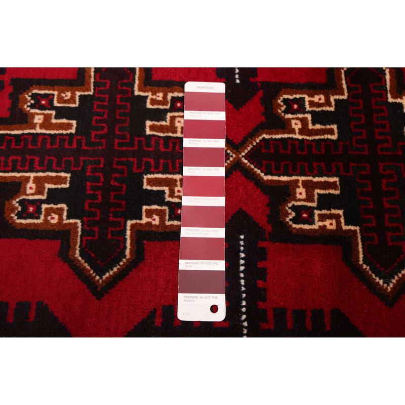 ECARPETGALLERY Hand-knotted Teimani Red Wool Rug - 3'7 x 6'7