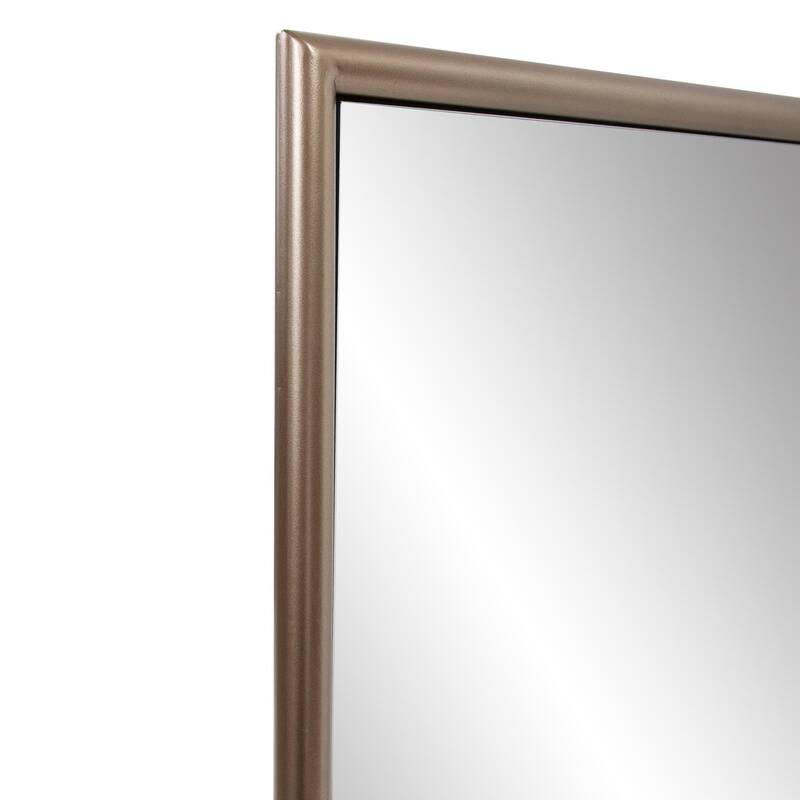 Allan Andrews Handcrafted Black & Brass Metal Framed Mirror