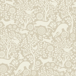 Chesapeake Anahi Neutral Forest Fauna Wallpaper - 20.5in x 396in x 0.025in