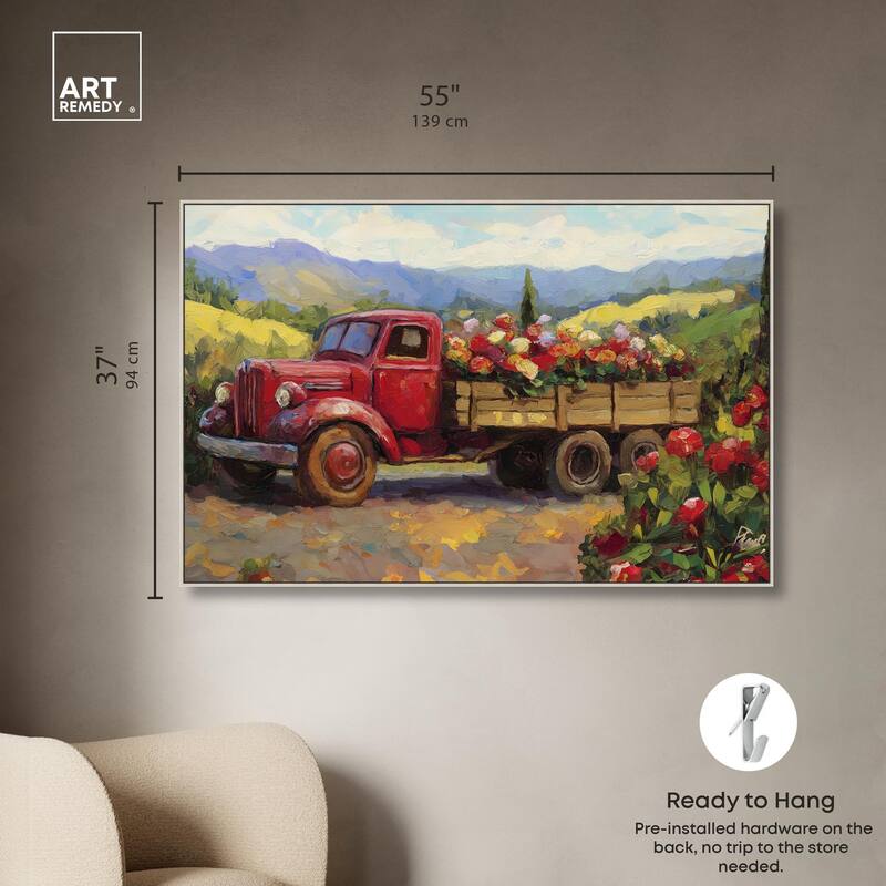 Flowers in Transit II Canvas by Art Remedy