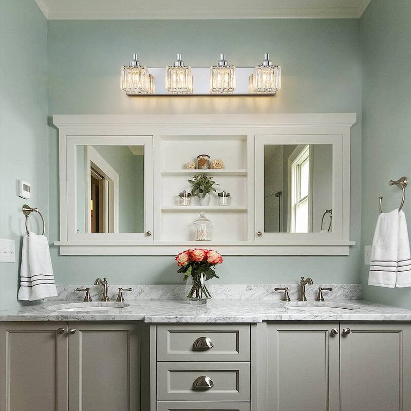 Modern 3/4/5-lights Crystal Bathroom Light Fixtures