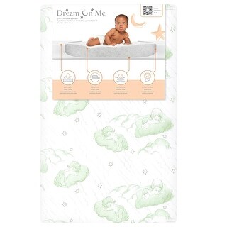 Dream On Me Aster 3 Inch Fiber Portable Mini Crib Mattress
