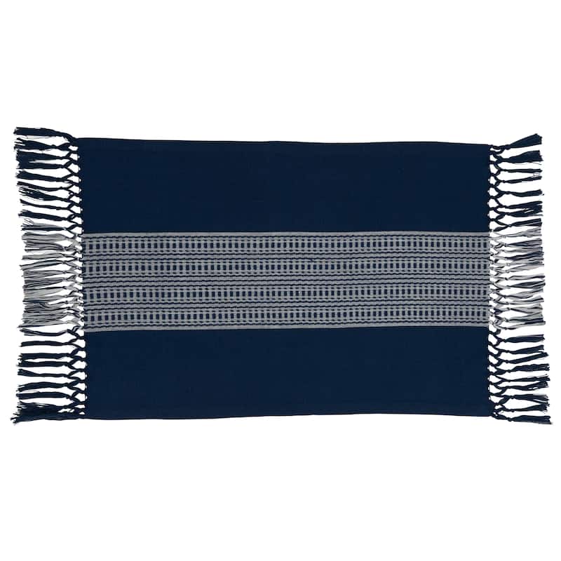 Cotton Placemats With Stripe Design - 14"x20"