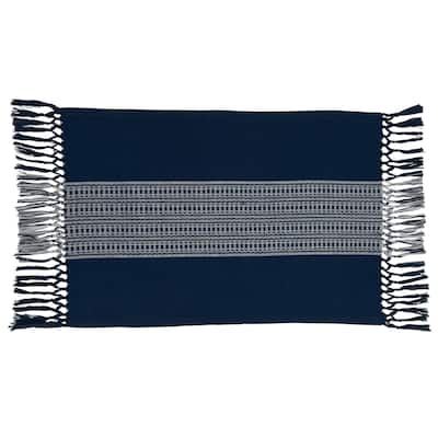 Cotton Placemats With Stripe Design - 14"x20"
