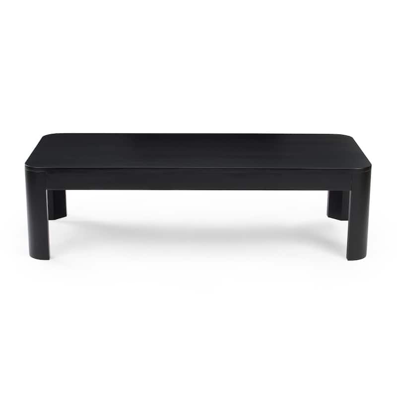 Plank and Beam Contour Curved Rectangular Coffee Table - 54"