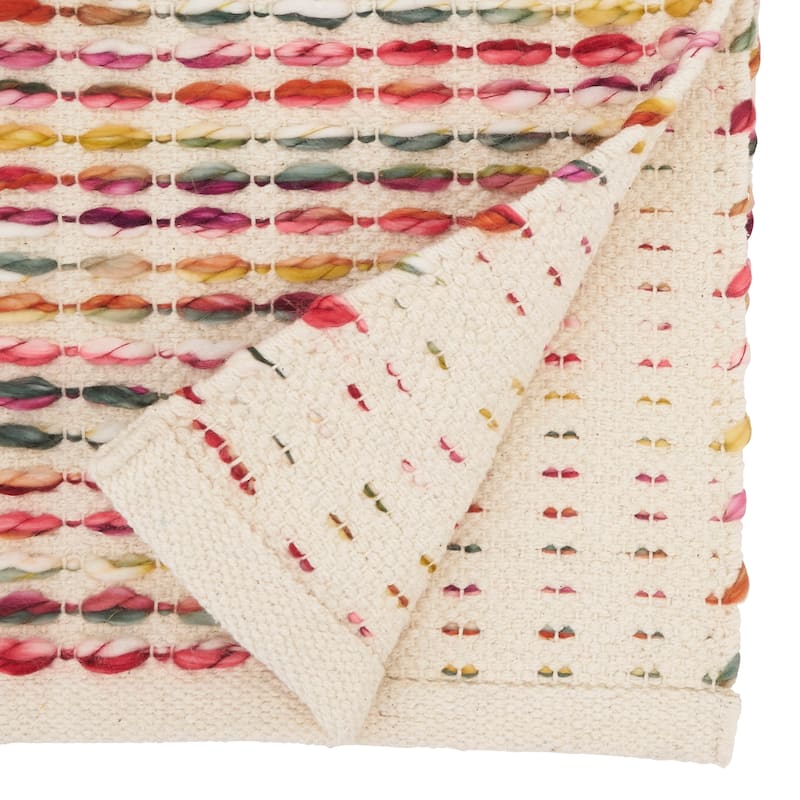 Woven Rainbow Stripe Delight Table Runner - 16"x72"