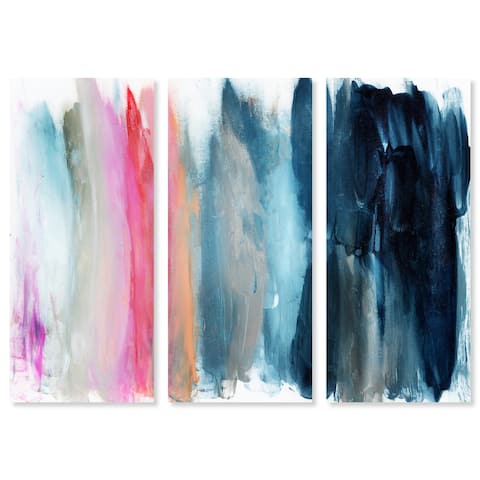 Abstract "Parque del Retiro Rainbow Three Piece' Paint by Oliver Gal Wall Art Print