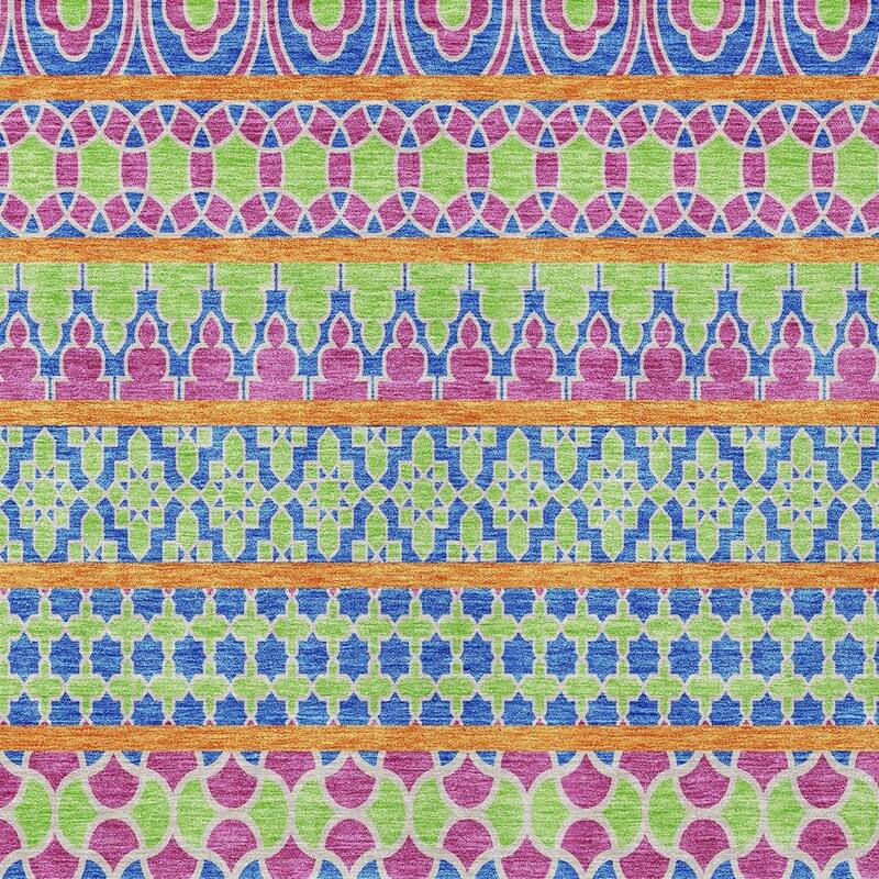 HomeRoots Quatrefoil Transitional Rectangle Outdoor Rug