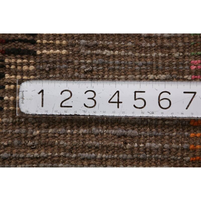 Checkered Moroccan Oriental Runner Rug Handmade Tribal Wool Carpet - 2'10" x 12'8"