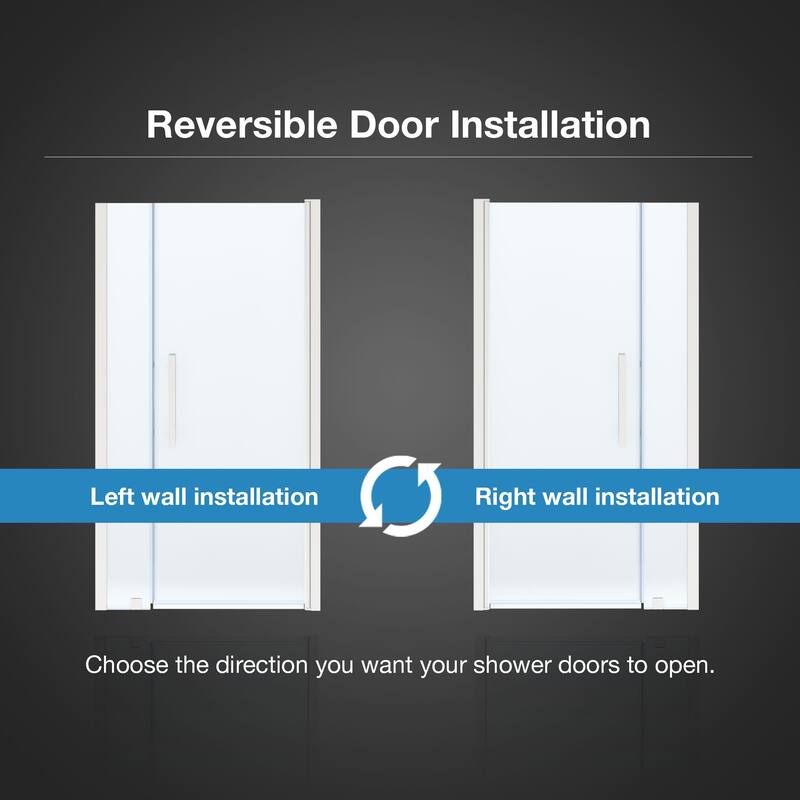Pasadena Alcove Frameless Pivot Shower Door, 2025