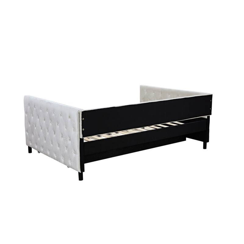 Full Size Velvet Daybed with wheels