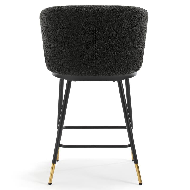 26" Boucle Fabric Counter Height Bar Stools, Set of 2/3/4 - 35.83"H x 22"W x 20.28"D
