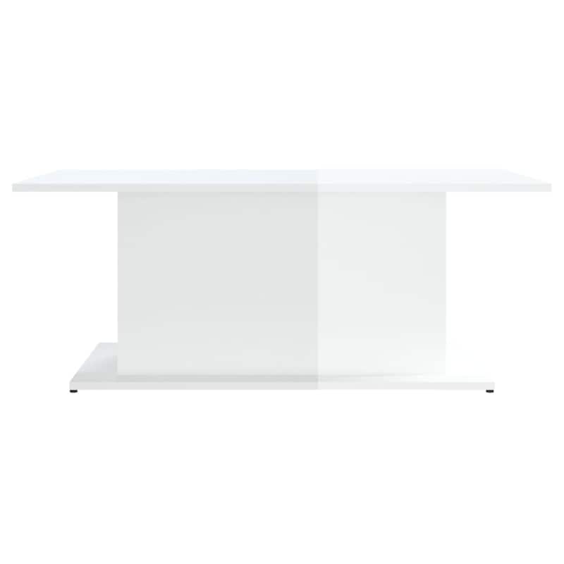 vidaXL Coffee Table High Gloss White 40.2"x21.9"x15.7" Chipboard