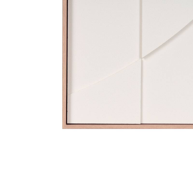 HomeRoots White Geo Brown Shadowbox Wall Art