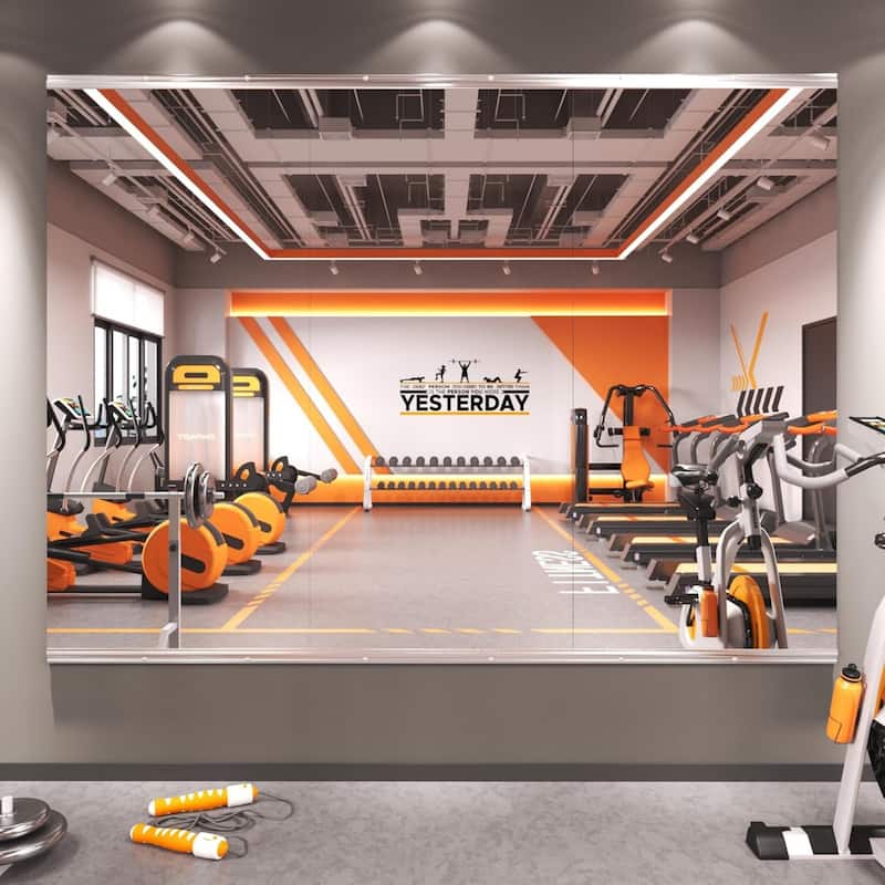 Large Full-Length Mirror for Home Gym Yoga and Dance Studio - 48x24-2PCS