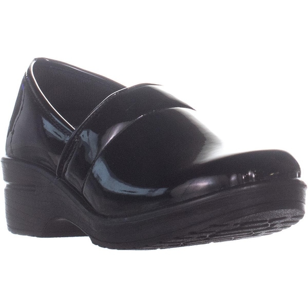 black patent work shoes