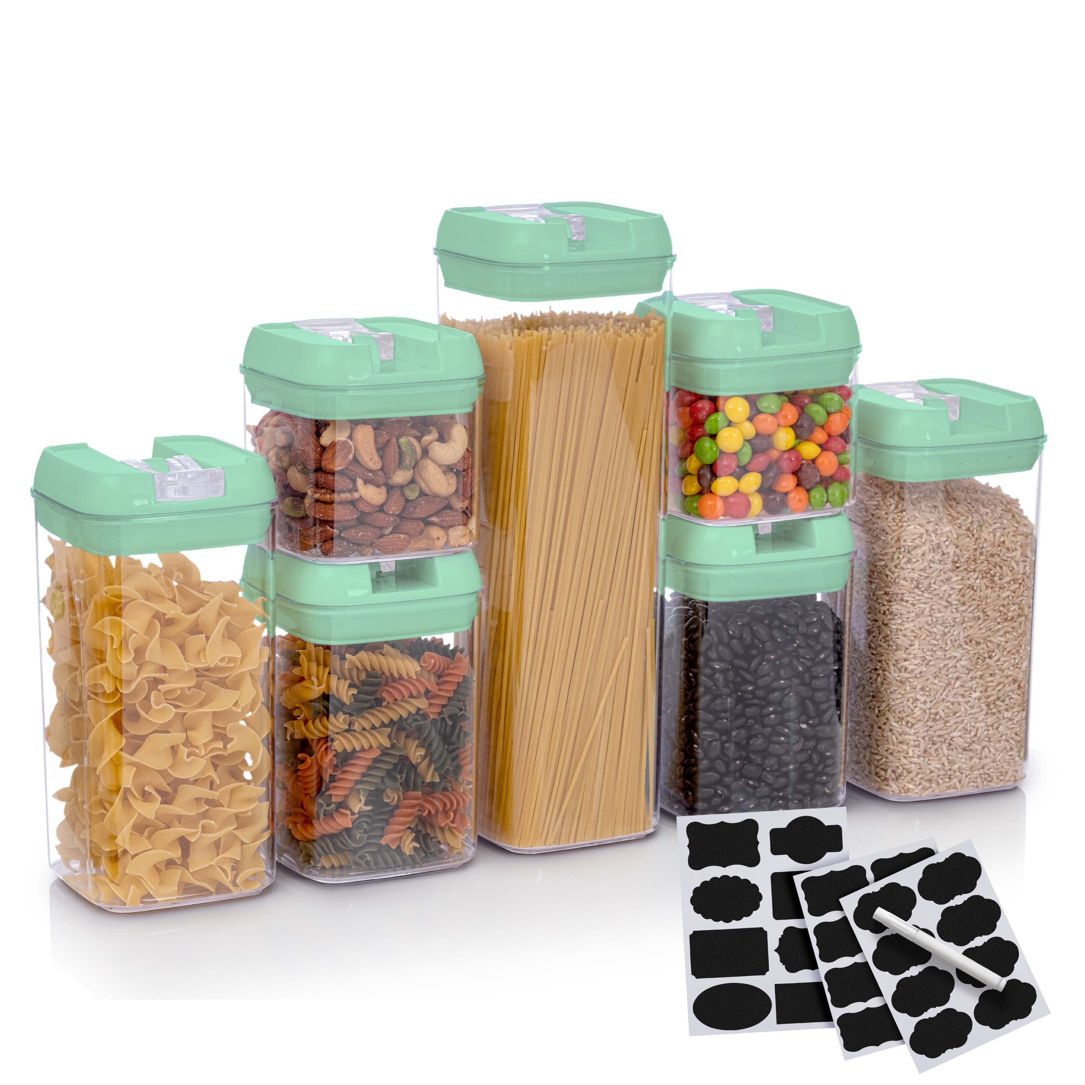 Airtight Storage Containers Bulk Cereals Organizers Stackable Dry