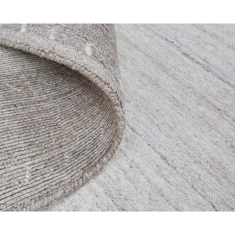 Yurie Contemporary Gebbah Rug, Light Gray/Denim Blue, Area Rug