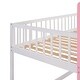 preview thumbnail 14 of 13, Modren Twin Over Twin Castle Bunk Bed with Ladder and Solid Construction For Bedroom,Dorm,Kids