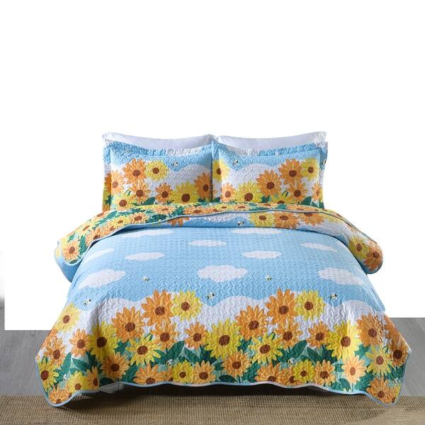 slide 2 of 5, 2/3 Piece Kids Cotton Quilt Bedspread Comforter Set Throw Blanket for Teens Boys Girls Kids Beds Bedding Coverlet TYH