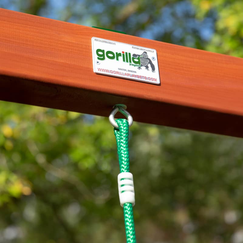 Gorilla Playsets Disc Swing with Rope - Green - 12" W x 12" D x 60" H
