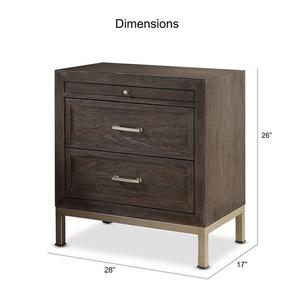 Strick & Bolton Bremond 2drawer Walnut Nightstand Bed Bath & Beyond
