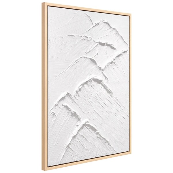 Mountain Serenity II Heavily Textured Hand Painted White