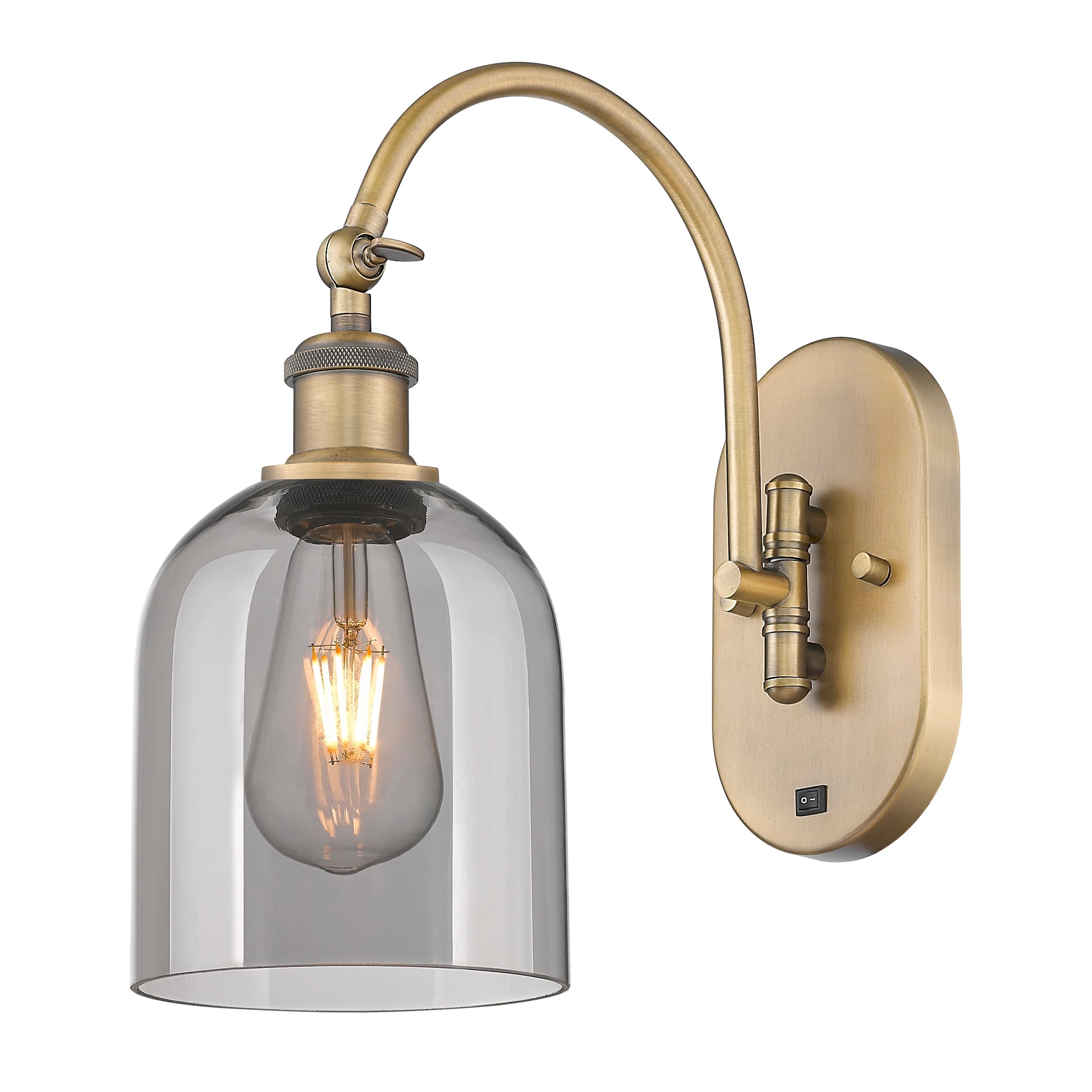 Option Brushed Brass / Light Smoke Shade