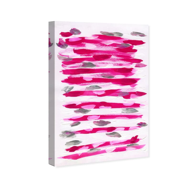 Wynwood Studio Abstract Leaves in the Wind Pink and Modern & Contemporary Wall Art Canvas Print