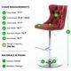 preview thumbnail 64 of 76, Swivel Velvet Bar Stools Sliver Pesdestal (Set of 6)
