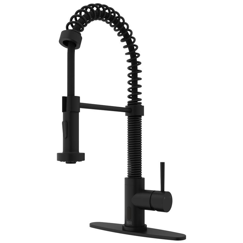 VIGO Edison 19" H Single Handle Pull-Down Sprayer Kitchen Faucet Set with Touchless Sensor