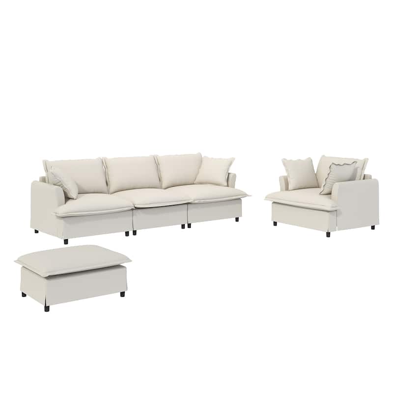 33*27.5" Ottoman Module for Modular Sectional Sofa,Wide Seat,Chenille,