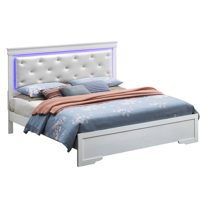 Full Size Traditional Platform Bed with Sturdy Particle Board Construction and Easy Assembly