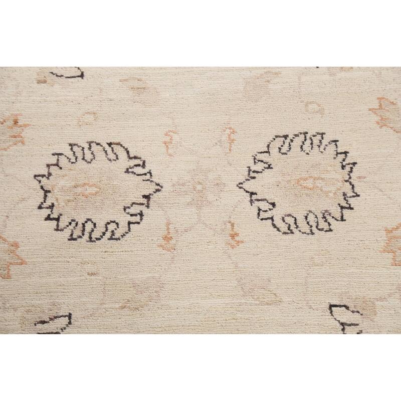 Vegetable Dye Peshawar Chobi Oriental Floral Runner Rug Wool Handmade - 3'2" x 9'7"